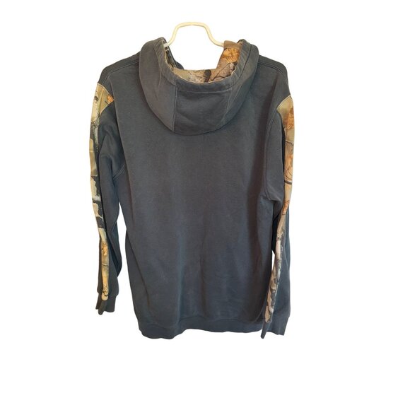 Legendary Whitetails Mens Hoodie Large Camouflage Lining Kangaroo Pocket Blue - Picture 3 of 15